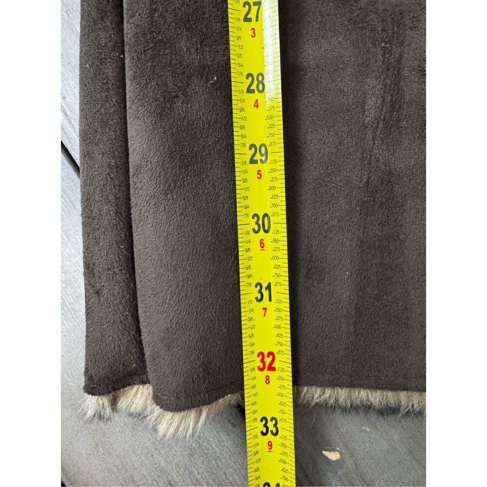 Orvis Penny Lane Aspen Faux Fur‎ Brown Lined Coat Size Medium - Picture 11 of 11